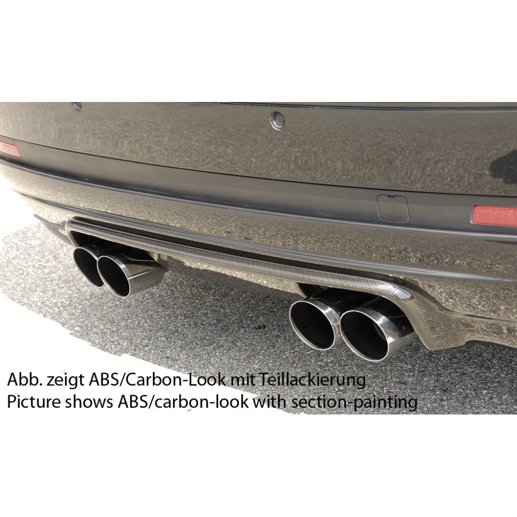 Rieger spoiler pod zadní nárazník M3-Look pro BMW řada 3 E46 kabriolet, kupé po faceliftu r.v. 02/02-, plast ABS s povrchovou úpravou Carbon-Look