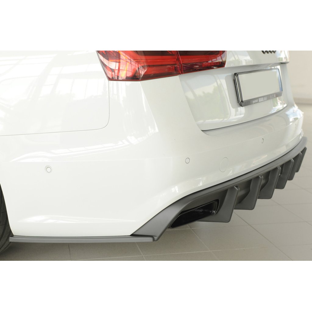 Rieger spoiler pod zadní nárazník na levé straně pro Audi A6 S6 4G, C7 sedan r.v. 09/14-, plast ABS bez povrchové úpravy