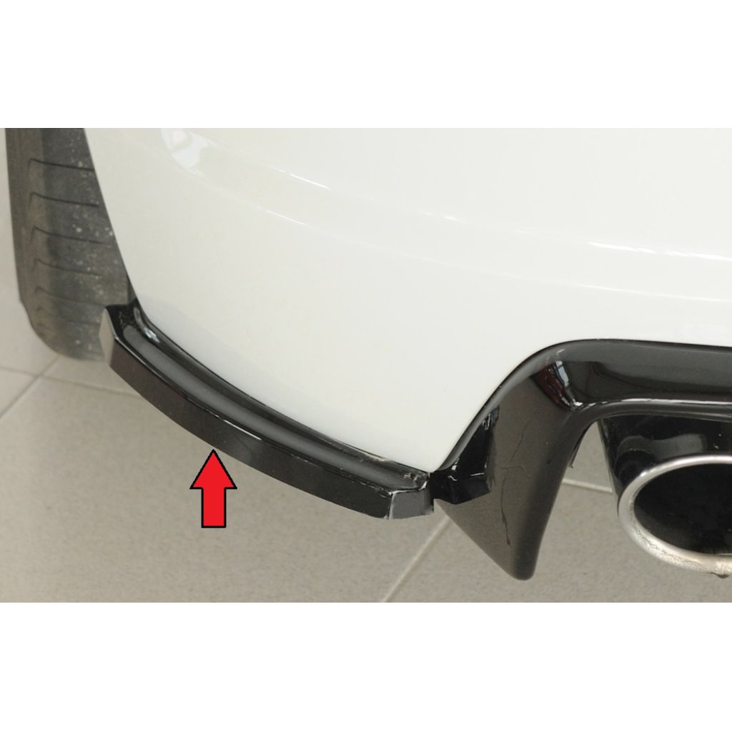 Rieger spoiler pod zadní nárazník na levé straně pro Audi TT 8J-FV, 8S roadster r.v. 09/18-, plast ABS lakovaný do černé lesklé barvy