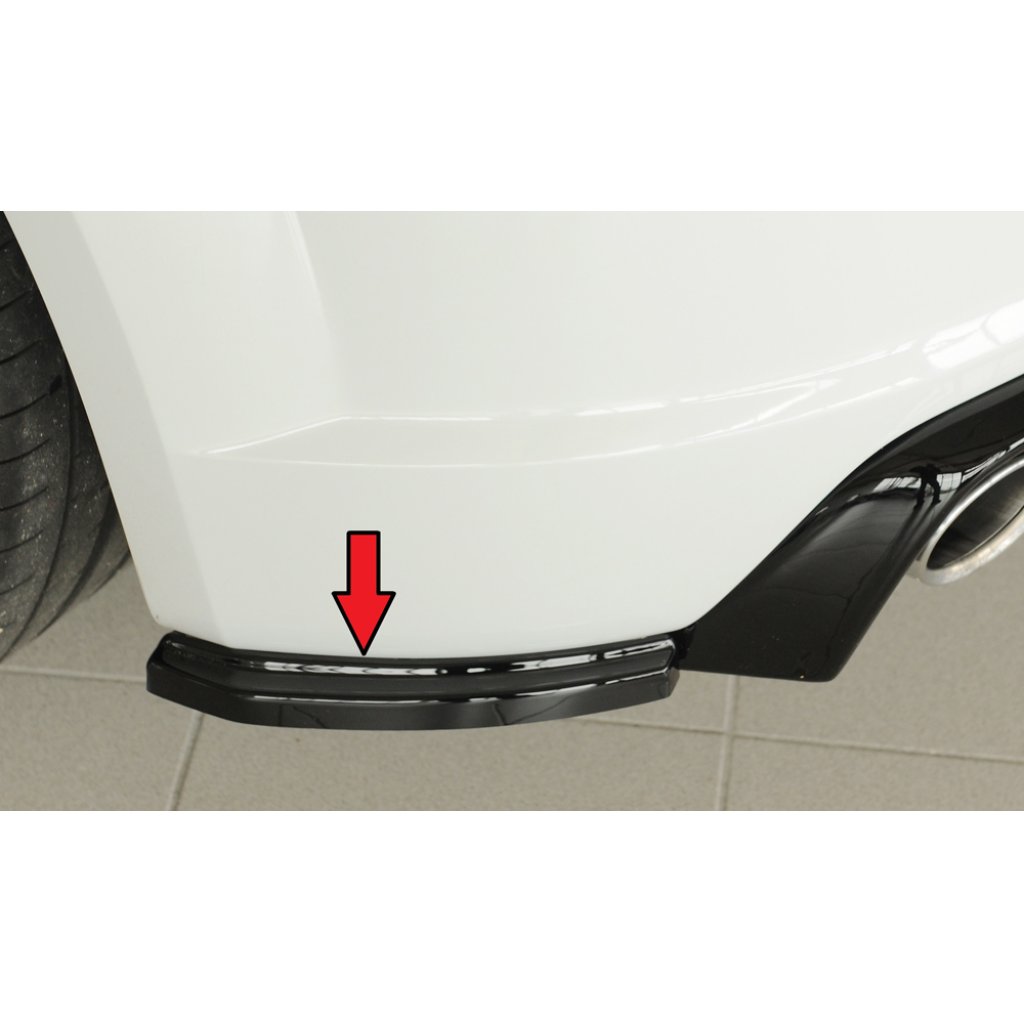 Rieger spoiler pod zadní nárazník na levé straně pro Audi TT 8J-FV, 8S roadster r.v. 09/18-, plast ABS lakovaný do černé lesklé barvy
