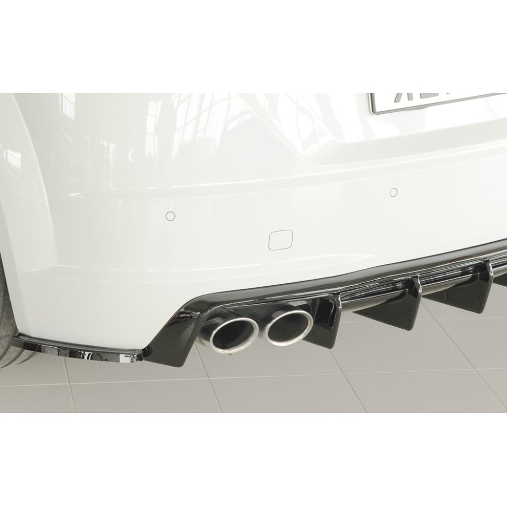 Rieger spoiler pod zadní nárazník na levé straně pro Audi TT 8J-FV, 8S roadster r.v. 09/18-, plast ABS lakovaný do černé lesklé barvy