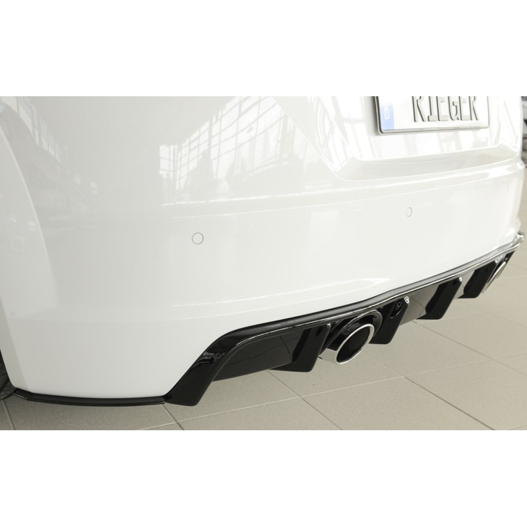Rieger spoiler pod zadní nárazník na levé straně pro Audi TTS 8J-FV, 8S kupé, roadster před faceliftem r.v. 07/14-08/18, plast ABS bez povrchové úpravy