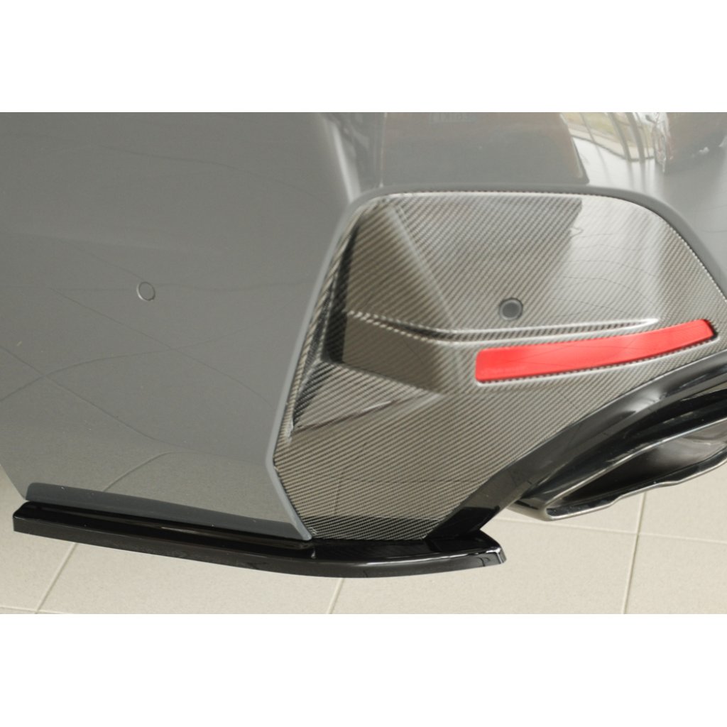 Rieger spoiler pod zadní nárazník na levé straně pro BMW i4 G26 G4C gran coupe (5-dvéř.) r.v. 11/21-, plast ABS lakovaný do černé lesklé barvy