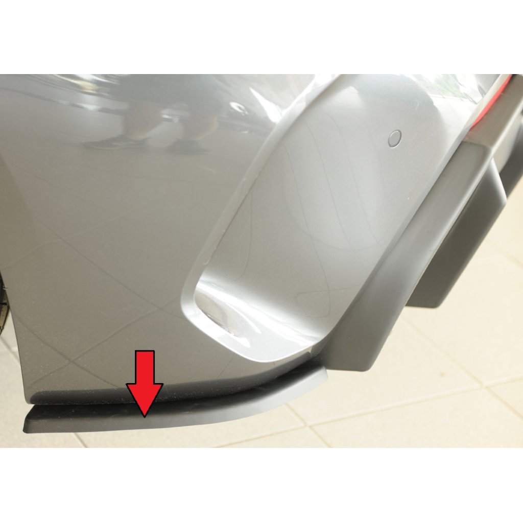 Rieger spoiler pod zadní nárazník na levé straně pro BMW řada 1 F40 hatchback / 4-dr. r.v. 07/19-, plast ABS bez povrchové úpravy