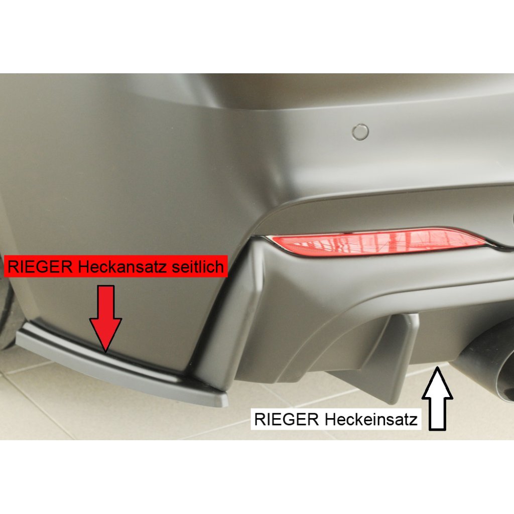 Rieger spoiler pod zadní nárazník na levé straně pro BMW řada 2 F23 kabriolet r.v. 07/17-, plast ABS bez povrchové úpravy