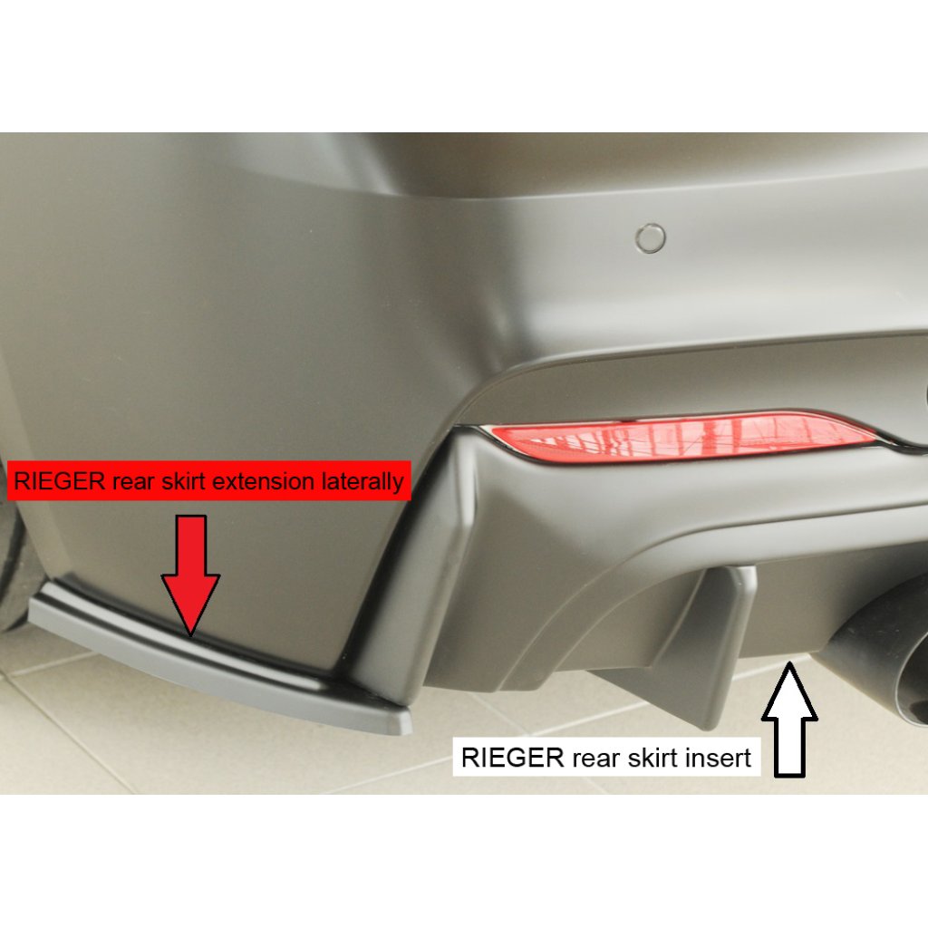 Rieger spoiler pod zadní nárazník na levé straně pro BMW řada 2 F23 kabriolet r.v. 07/17-, plast ABS bez povrchové úpravy