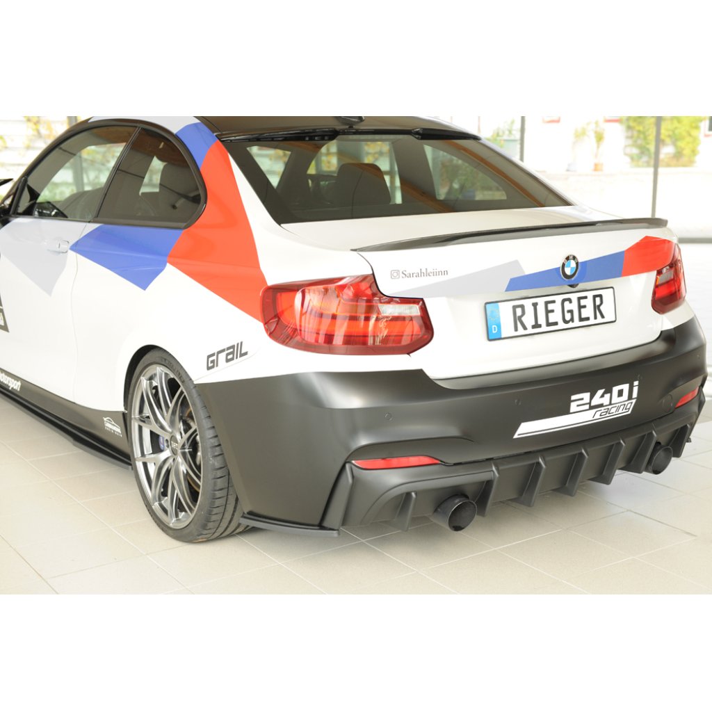 Rieger spoiler pod zadní nárazník na levé straně pro BMW řada 2 F23 kabriolet r.v. 07/17-, plast ABS bez povrchové úpravy