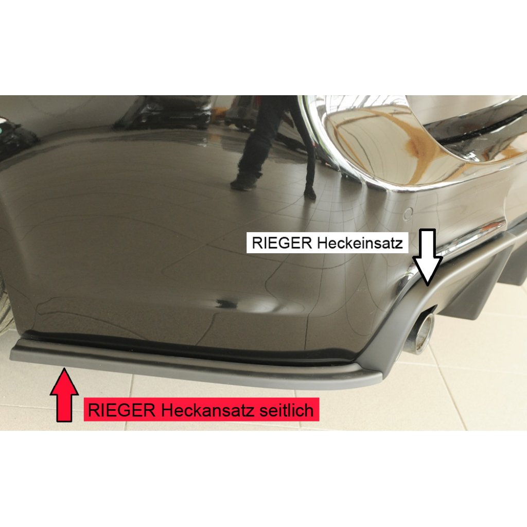 Rieger spoiler pod zadní nárazník na levé straně pro BMW řada 3 E91 touring r.v. 09/08-, plast ABS bez povrchové úpravy