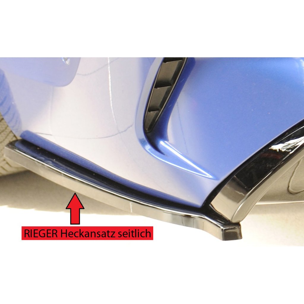 Rieger spoiler pod zadní nárazník na levé straně pro BMW řada 3 G20 sedan r.v. 03/19-, plast ABS lakovaný do černé lesklé barvy