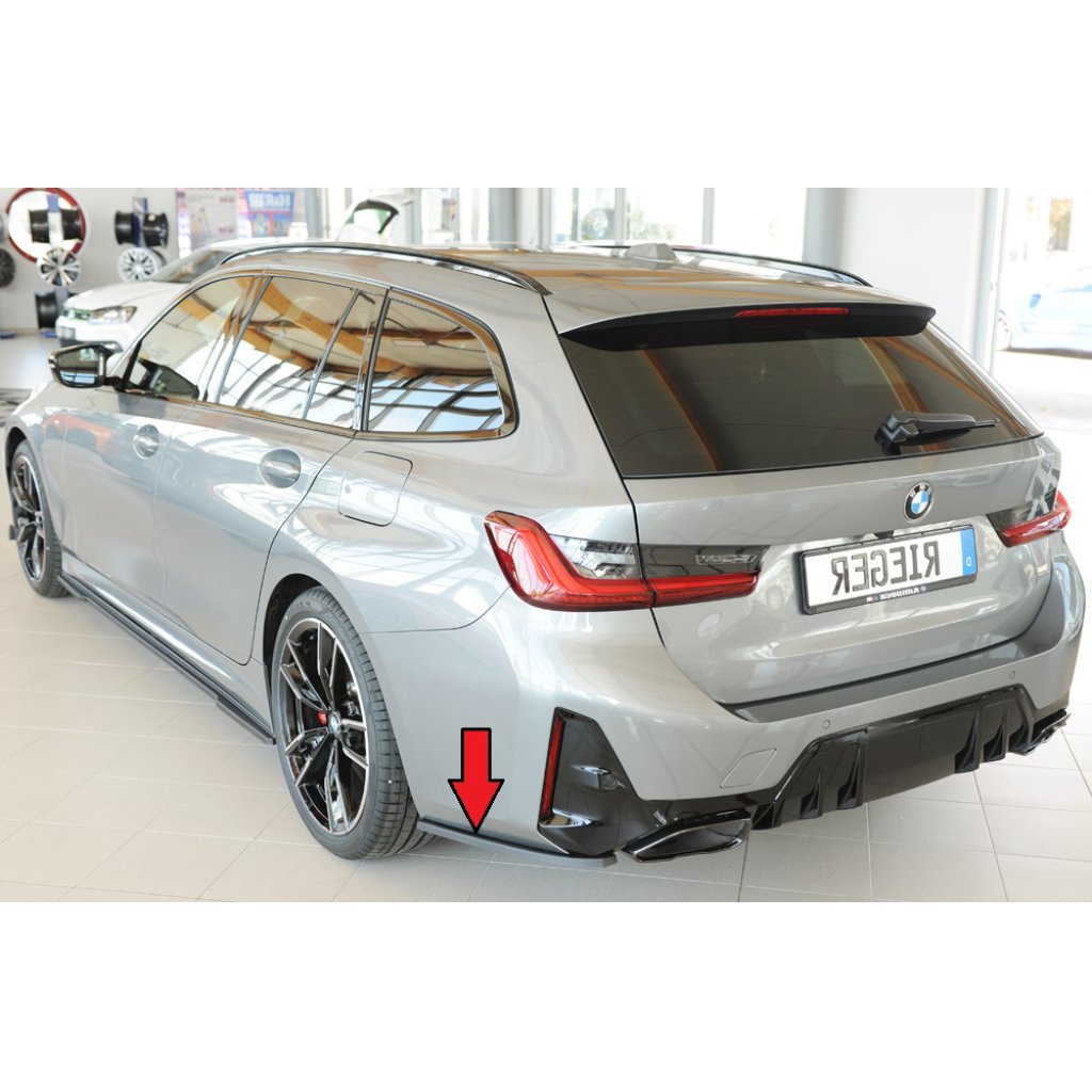 Rieger spoiler pod zadní nárazník na levé straně pro BMW řada 3 G21 touring r.v. 07/22-, plast ABS bez povrchové úpravy