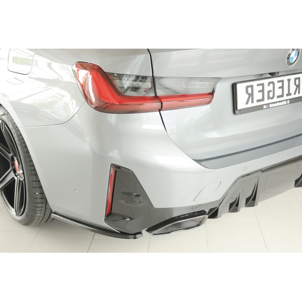 Rieger spoiler pod zadní nárazník na levé straně pro BMW řada 3 G21 touring r.v. 07/22-, plast ABS lakovaný do černé lesklé barvy