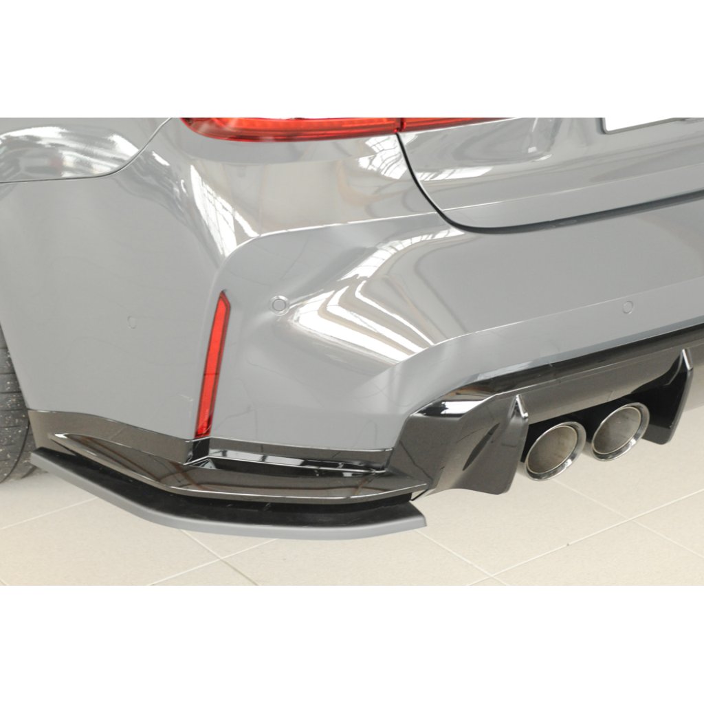 Rieger spoiler pod zadní nárazník na levé straně pro BMW Řada 3 G80 M3 CS G34MKS sedan r.v. 01/23-, plast ABS bez povrchové úpravy