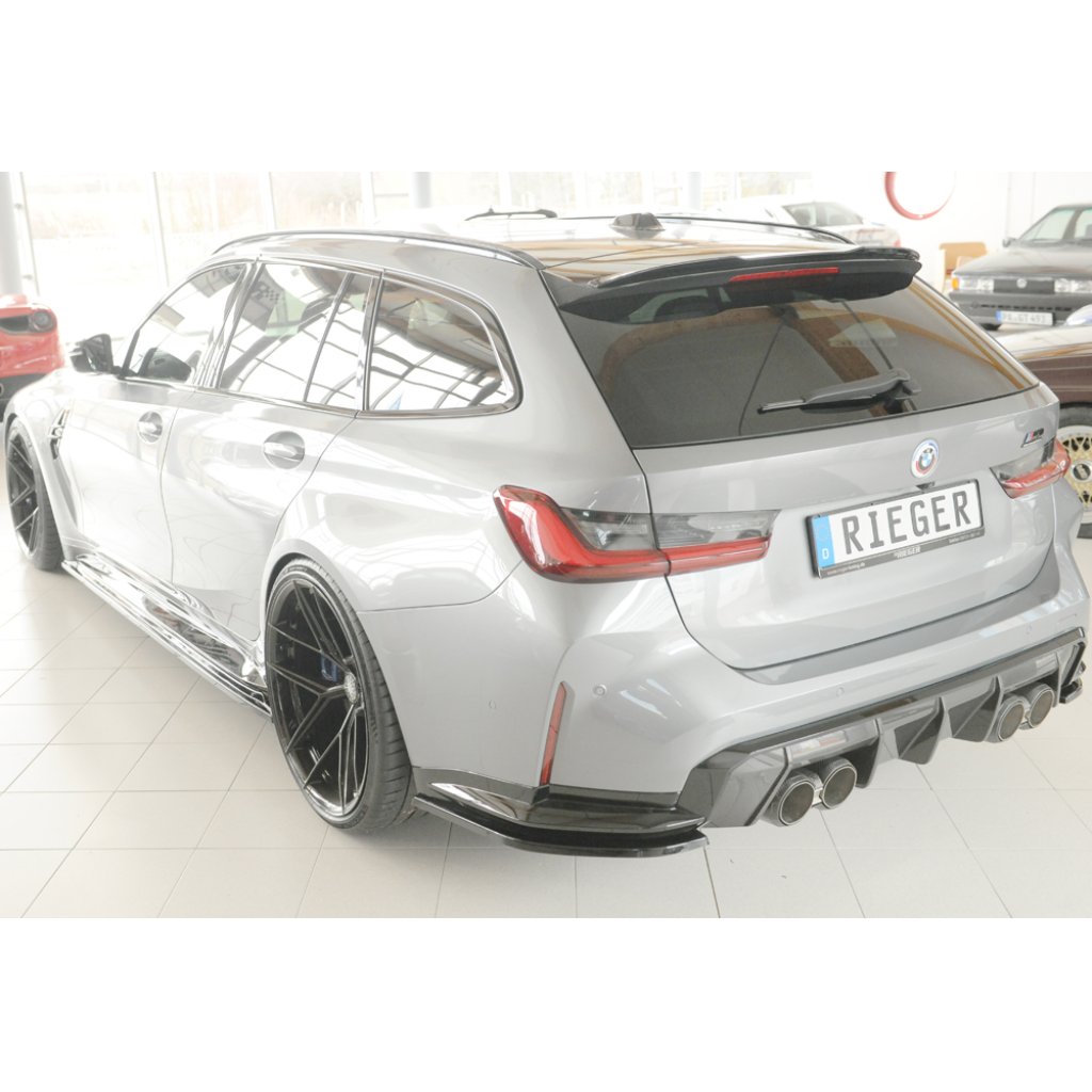 Rieger spoiler pod zadní nárazník na levé straně pro BMW Řada 3 G80 M3 CS G34MKS sedan r.v. 01/23-, plast ABS bez povrchové úpravy