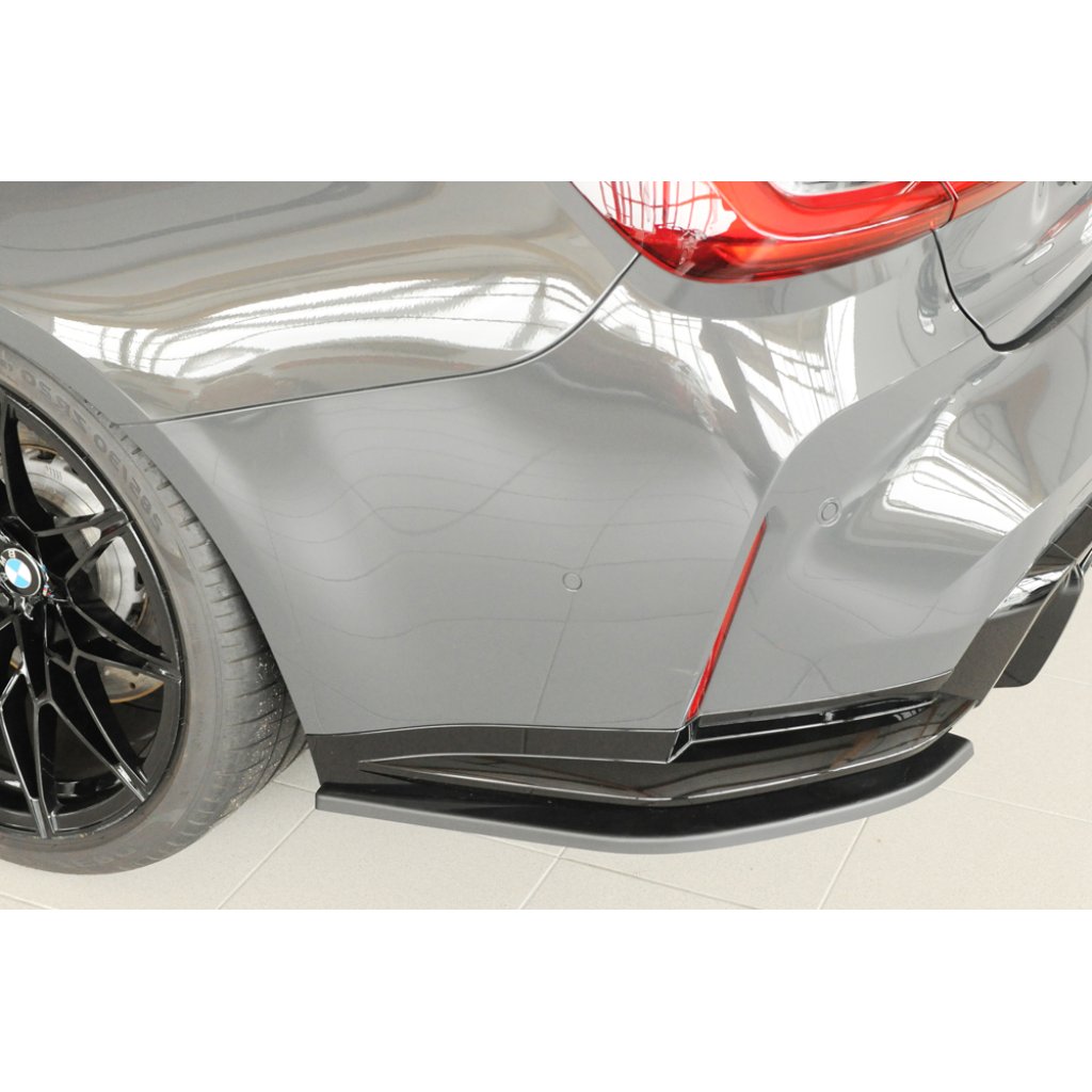 Rieger spoiler pod zadní nárazník na levé straně pro BMW Řada 3 G80 M3 CS G34MKS sedan r.v. 01/23-, plast ABS bez povrchové úpravy