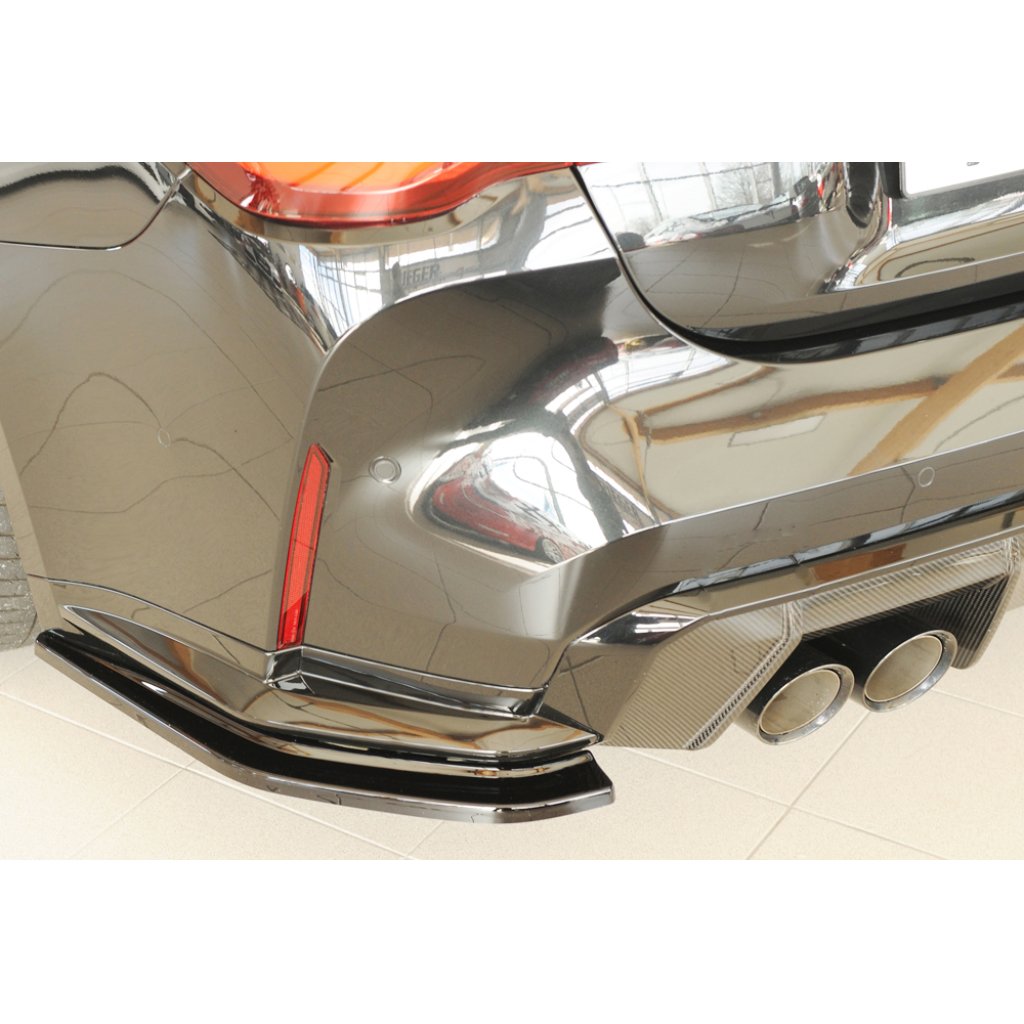 Rieger spoiler pod zadní nárazník na levé straně pro BMW Řada 4 G82 M4 CSL G34MKS kupé r.v. 07/22-, plast ABS lakovaný do černé lesklé barvy