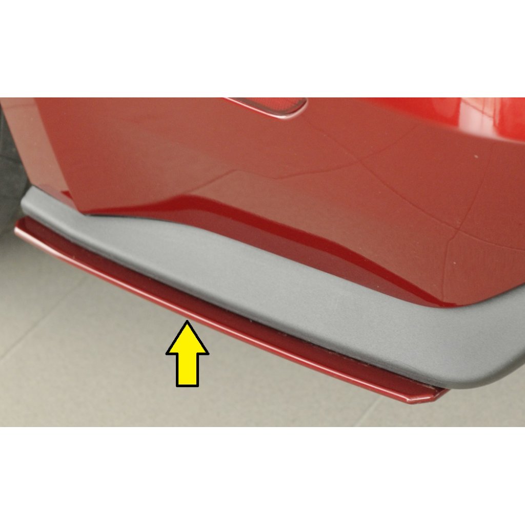 Rieger spoiler pod zadní nárazník na levé straně pro Ford Mustang 6 LAE kabriolet, kupé před faceliftem r.v. 11/14-07/17, plast ABS bez povrchové úpravy