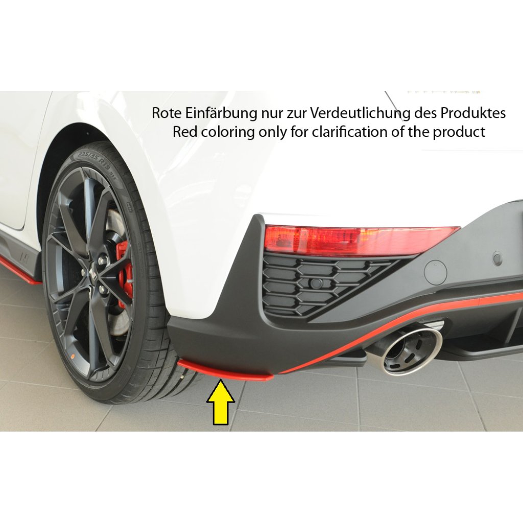Rieger spoiler pod zadní nárazník na levé straně pro Hyundai i30 N-Performance PDE 5-dvéř. (hatchback) r.v. 05/21-, plast ABS bez povrchové úpravy
