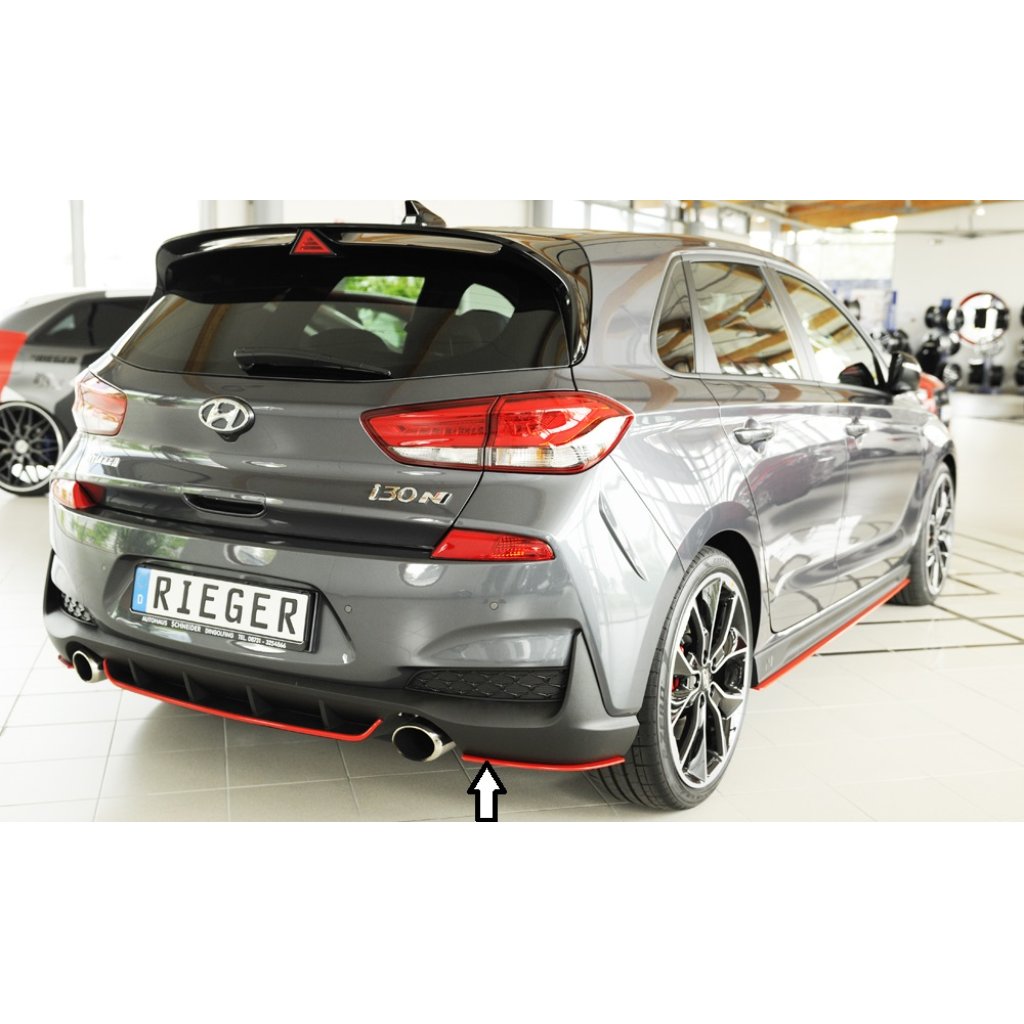Rieger spoiler pod zadní nárazník na levé straně pro Hyundai i30 N-Performance PDE 5-dvéř. (hatchback) r.v. 07/17-, plast ABS bez povrchové úpravy