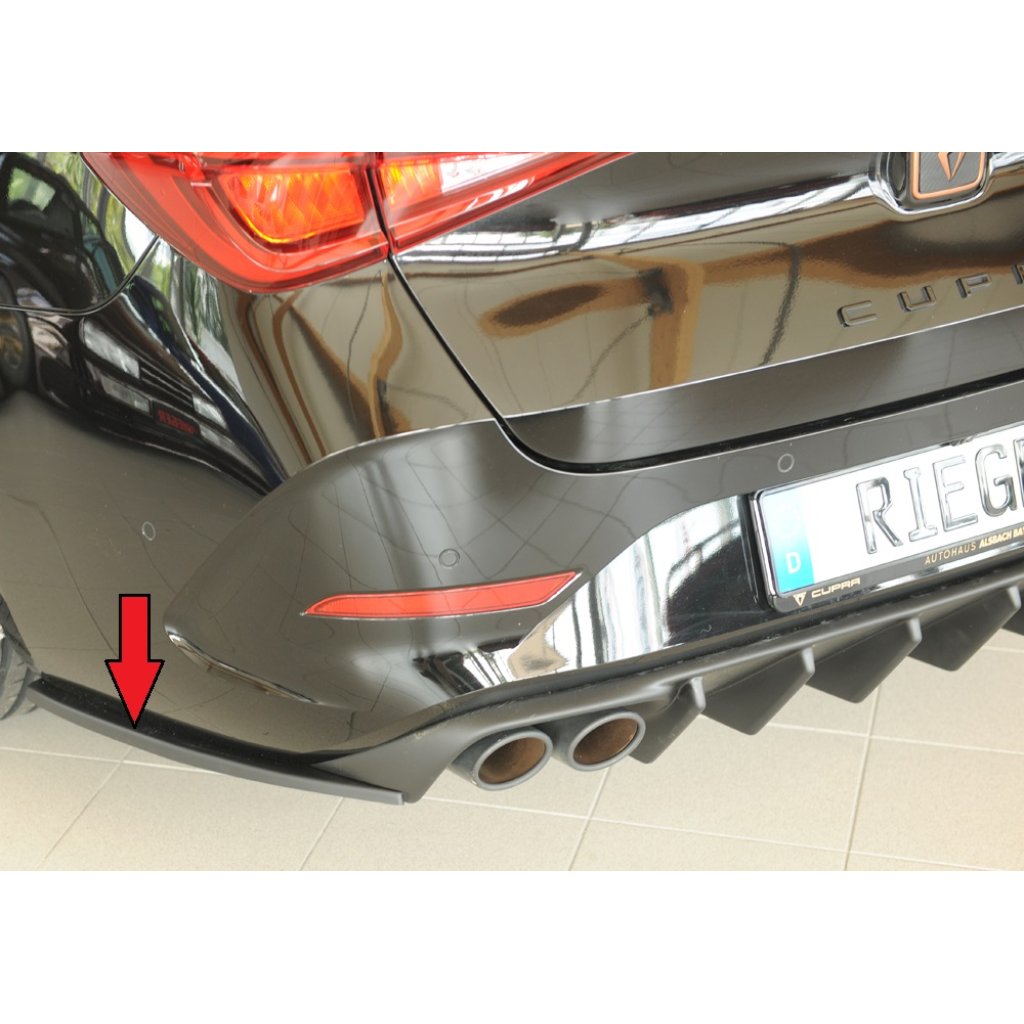 Rieger spoiler pod zadní nárazník na levé straně pro Seat Leon KL 5-dvéř. (ST/sportstourer) r.v. 09/20-, plast ABS bez povrchové úpravy