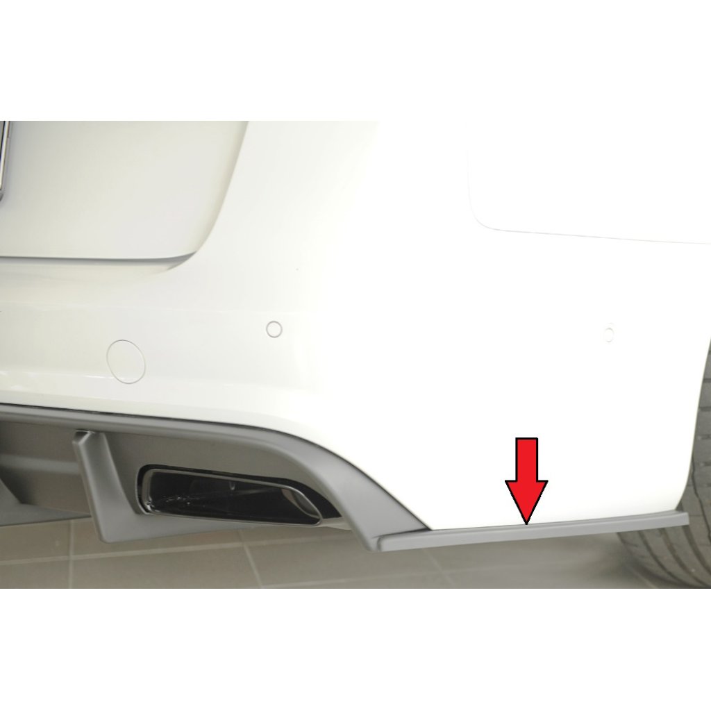 Rieger spoiler pod zadní nárazník na pravé straně pro Audi A6 4G, C7 sedan r.v. 09/14-, plast ABS bez povrchové úpravy