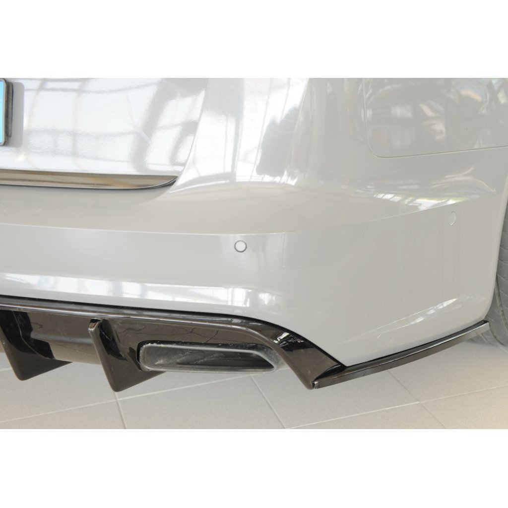 Rieger spoiler pod zadní nárazník na pravé straně pro Audi A6 S6 4G, C7 sedan r.v. 09/14-, plast ABS lakovaný do černé lesklé barvy