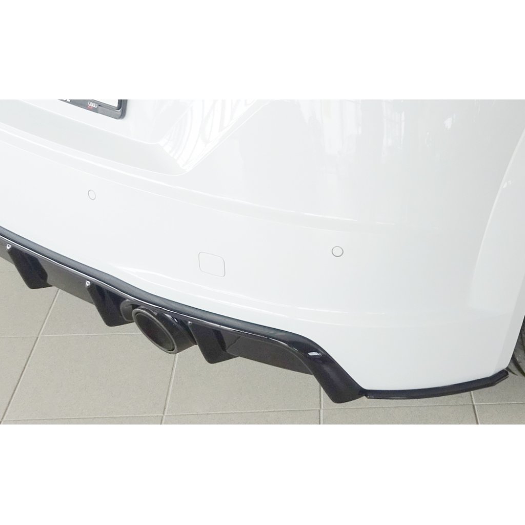 Rieger spoiler pod zadní nárazník na pravé straně pro Audi TT 8J-FV, 8S kupé, roadster vč. faceliftu r.v. 07/14-08/18, 09/18-, plast ABS bez povrchové úpravy
