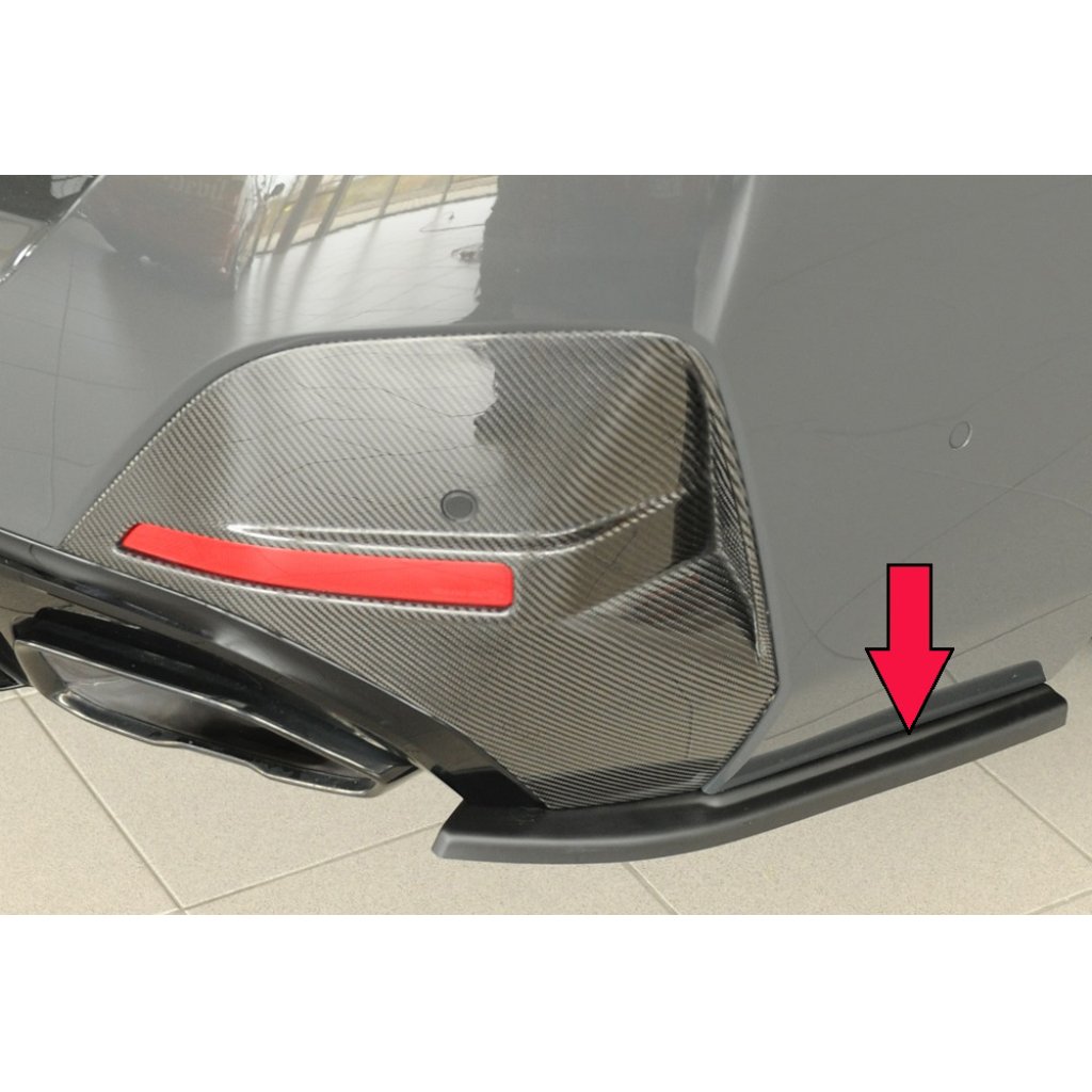 Rieger spoiler pod zadní nárazník na pravé straně pro BMW i4 G26 G4C gran coupe (5-dvéř.) r.v. 11/21-, plast ABS bez povrchové úpravy
