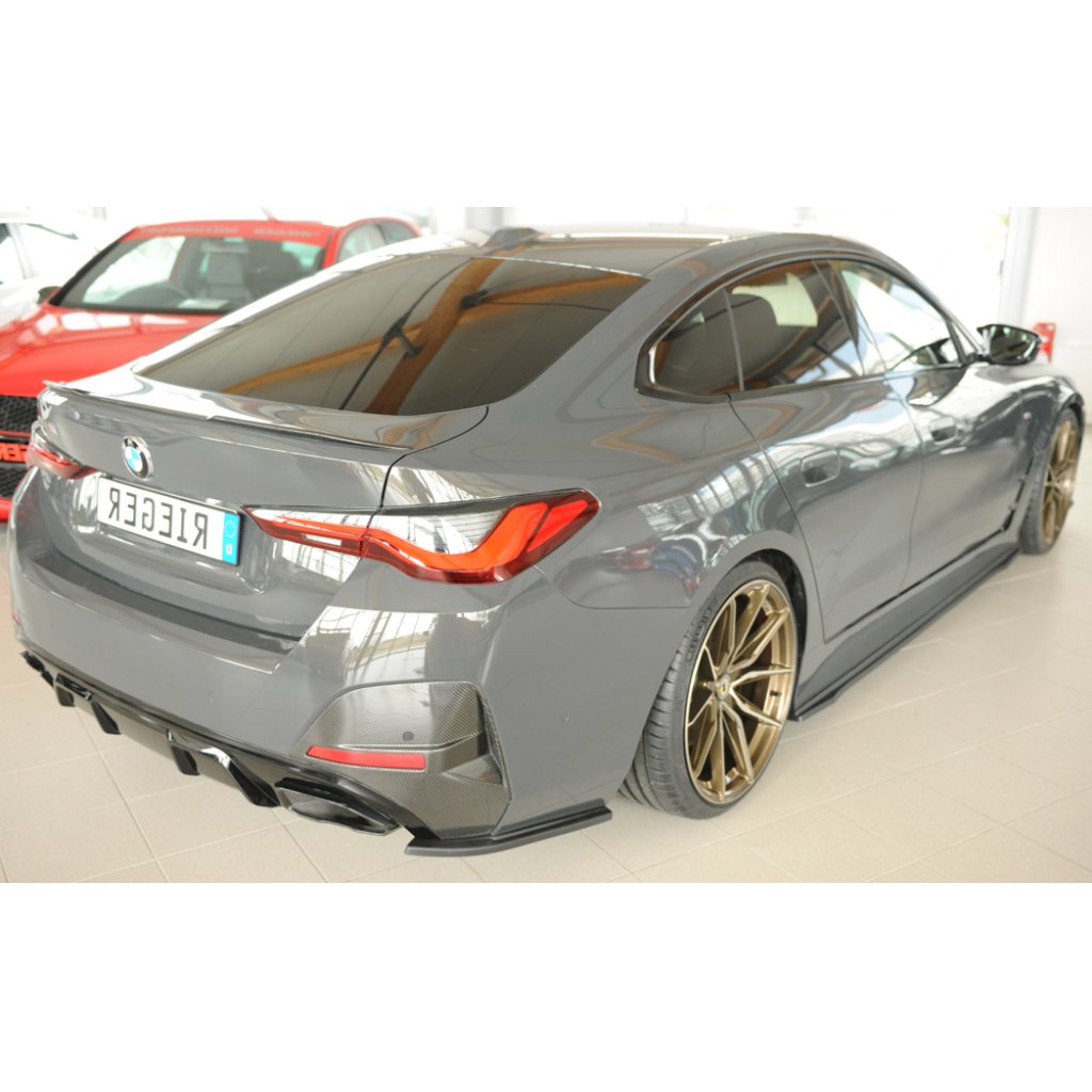 Rieger spoiler pod zadní nárazník na pravé straně pro BMW i4 G26 G4C gran coupe (5-dvéř.) r.v. 11/21-, plast ABS bez povrchové úpravy