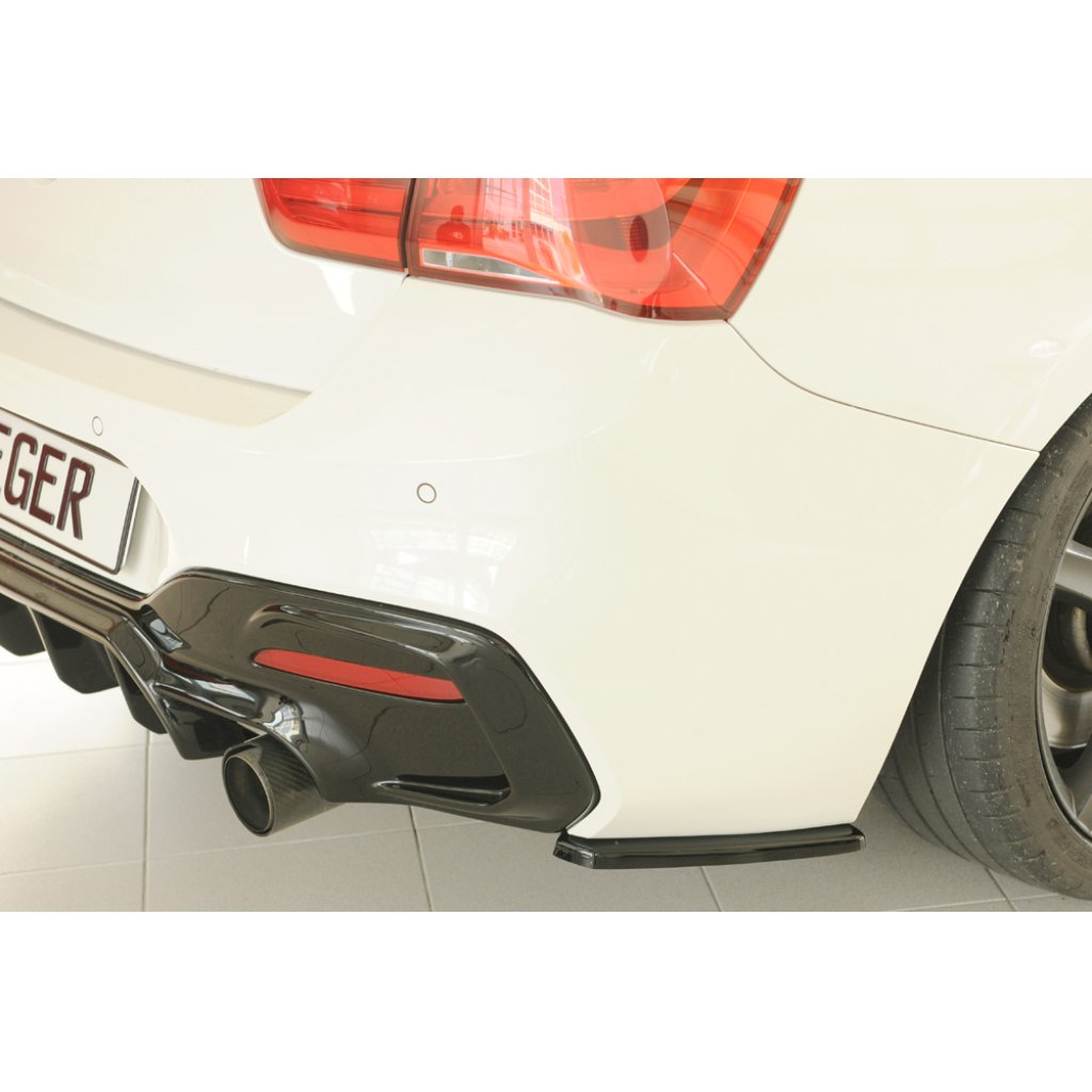 Rieger spoiler pod zadní nárazník na pravé straně pro BMW řada 1 F21 sedan / 2-dvéř. r.v. 05/2015-, plast ABS lakovaný do černé lesklé barvy