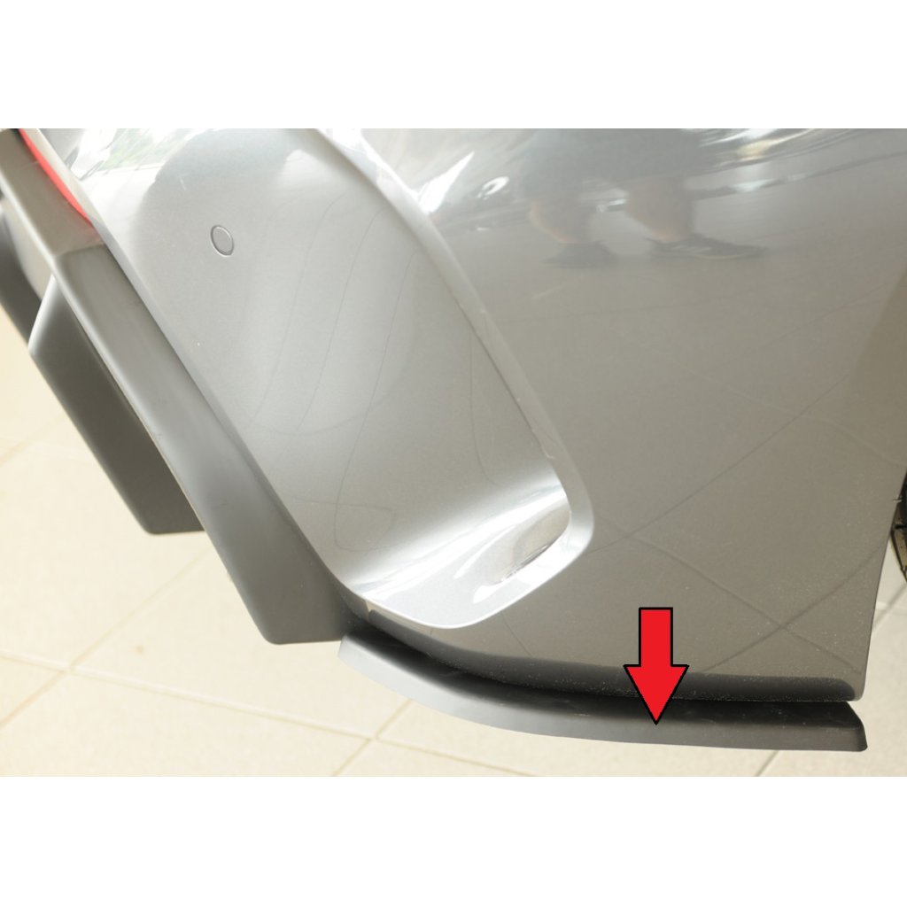 Rieger spoiler pod zadní nárazník na pravé straně pro BMW řada 1 F40 hatchback / 4-dr. r.v. 07/19-, plast ABS bez povrchové úpravy