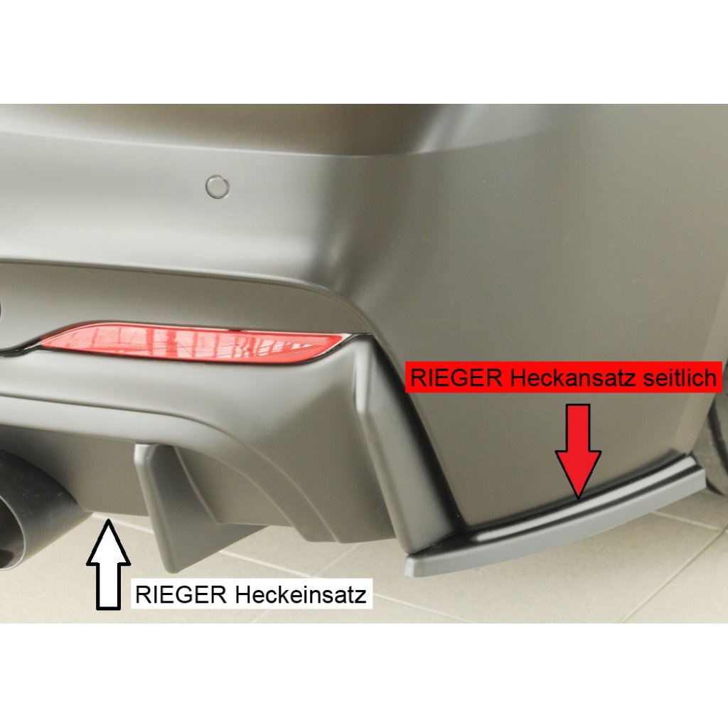 Rieger spoiler pod zadní nárazník na pravé straně pro BMW řada 2 F23 kabriolet r.v. 07/17-, plast ABS bez povrchové úpravy