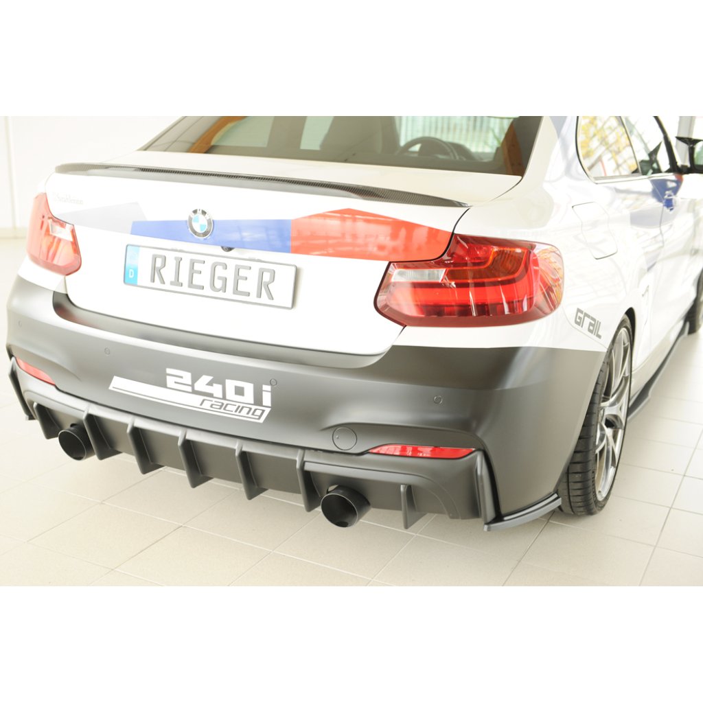 Rieger spoiler pod zadní nárazník na pravé straně pro BMW řada 2 F23 kabriolet r.v. 07/17-, plast ABS bez povrchové úpravy
