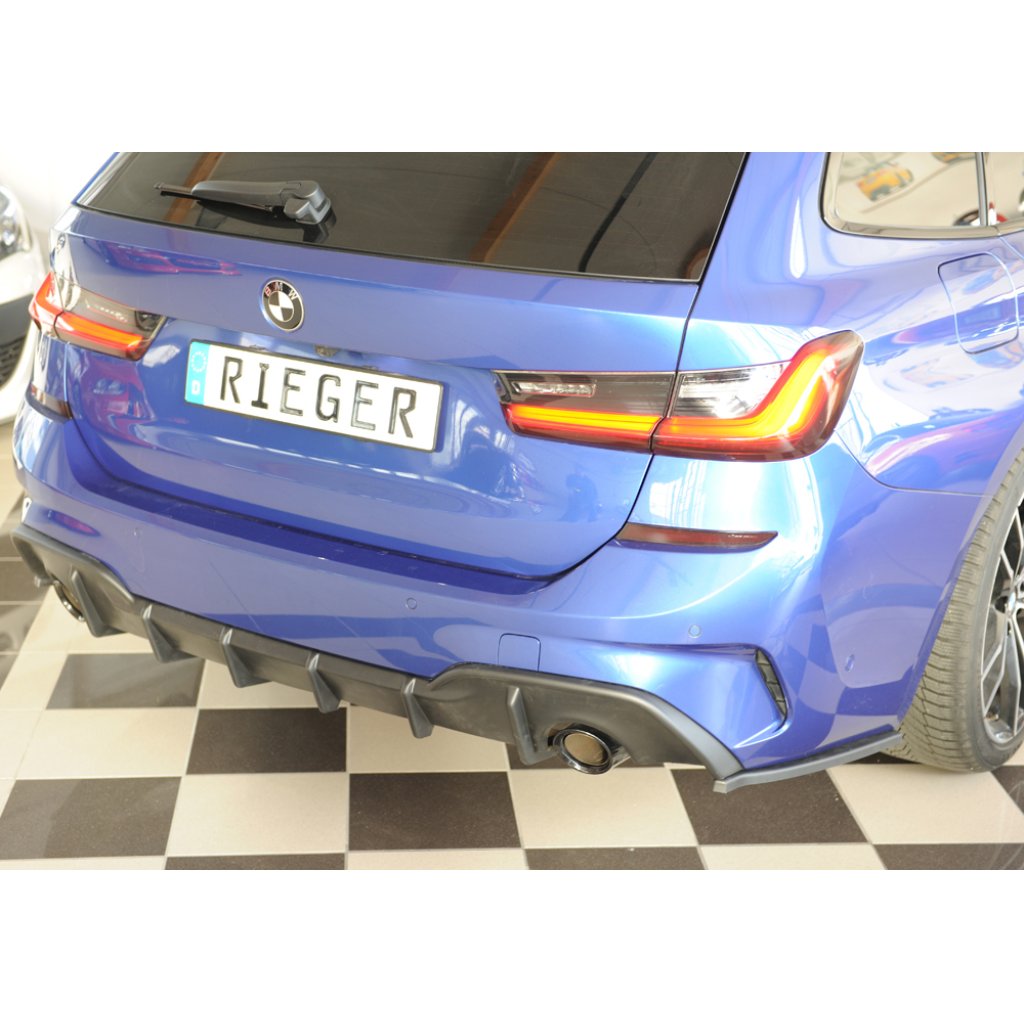 Rieger spoiler pod zadní nárazník na pravé straně pro BMW řada 3 G20 sedan r.v. 03/19-, plast ABS bez povrchové úpravy