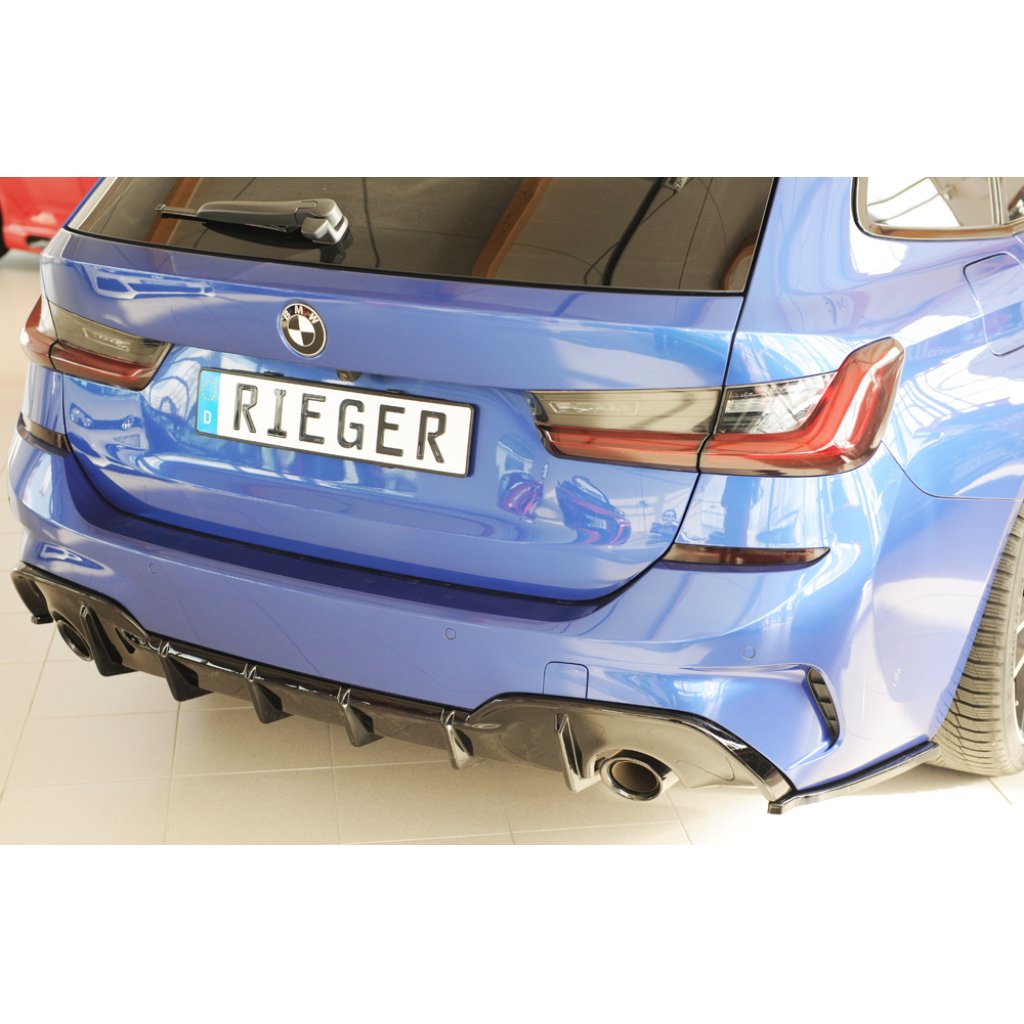 Rieger spoiler pod zadní nárazník na pravé straně pro BMW řada 3 G20 sedan r.v. 03/19-, plast ABS lakovaný do černé lesklé barvy