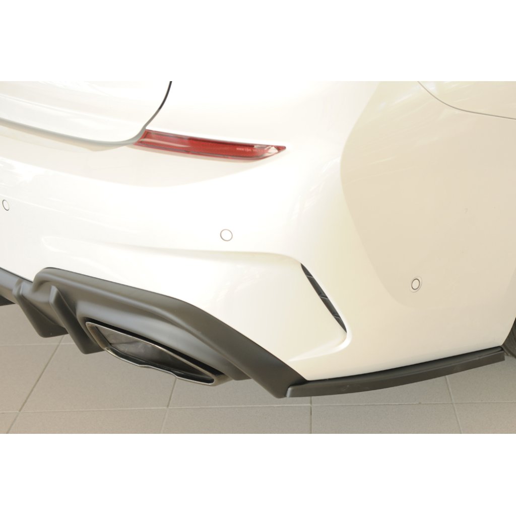 Rieger spoiler pod zadní nárazník na pravé straně pro BMW řada 3 G21 touring r.v. 03/19-06/22, plast ABS bez povrchové úpravy