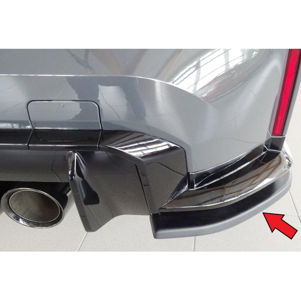 Rieger spoiler pod zadní nárazník na pravé straně pro BMW Řada 3 G80 M3 CS G34MKS sedan r.v. 01/23-, plast ABS bez povrchové úpravy