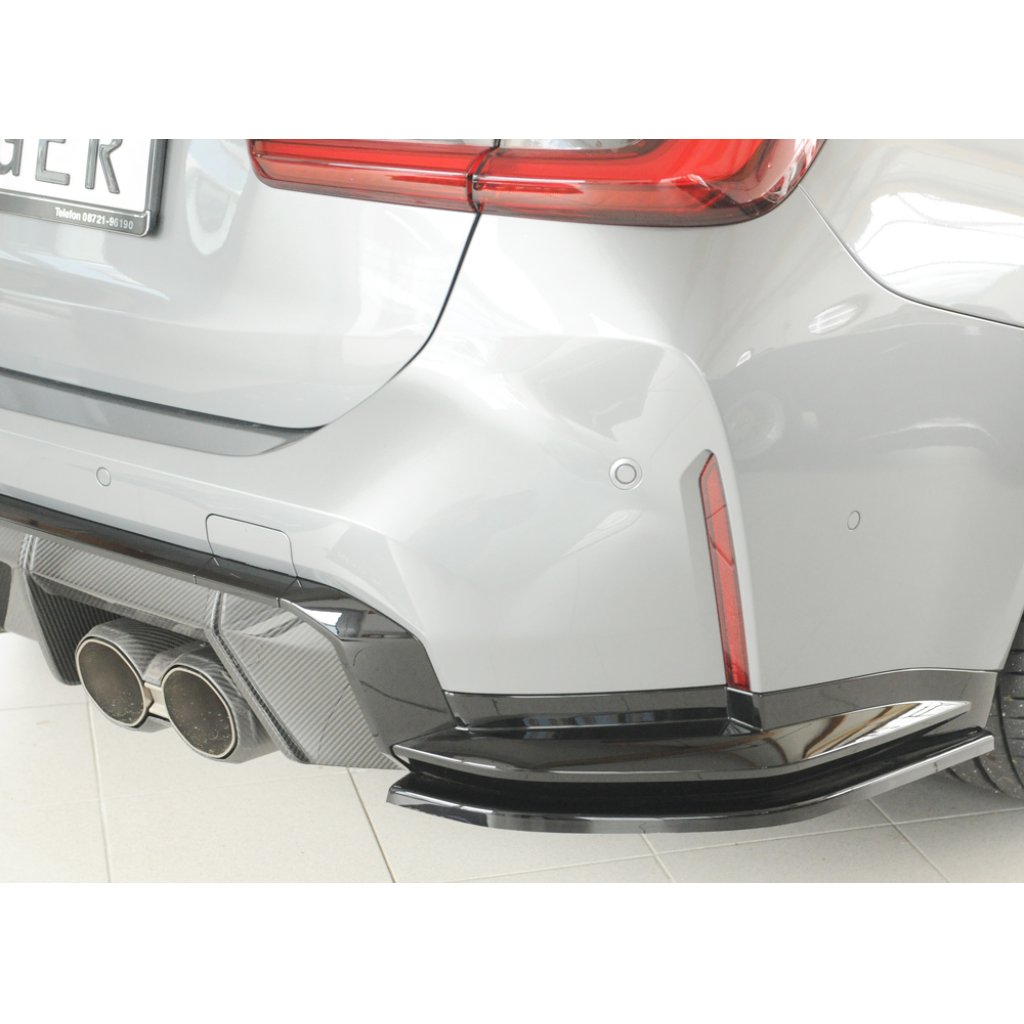 Rieger spoiler pod zadní nárazník na pravé straně pro BMW řada 3 G81 M3 touring r.v. 07/22-, plast ABS lakovaný do černé lesklé barvy