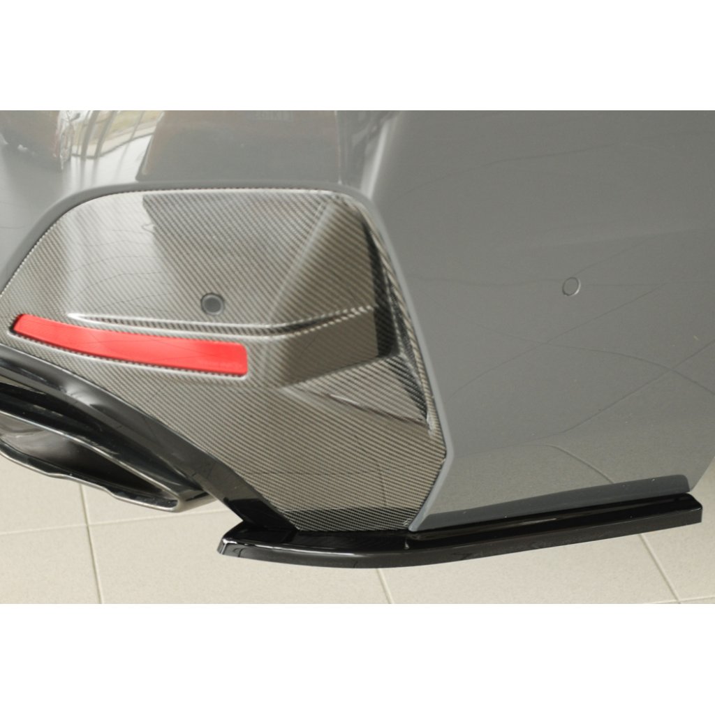 Rieger spoiler pod zadní nárazník na pravé straně pro BMW řada 4 G26 gran coupe (5-dvéř.) r.v. 07/20-, plast ABS lakovaný do černé lesklé barvy