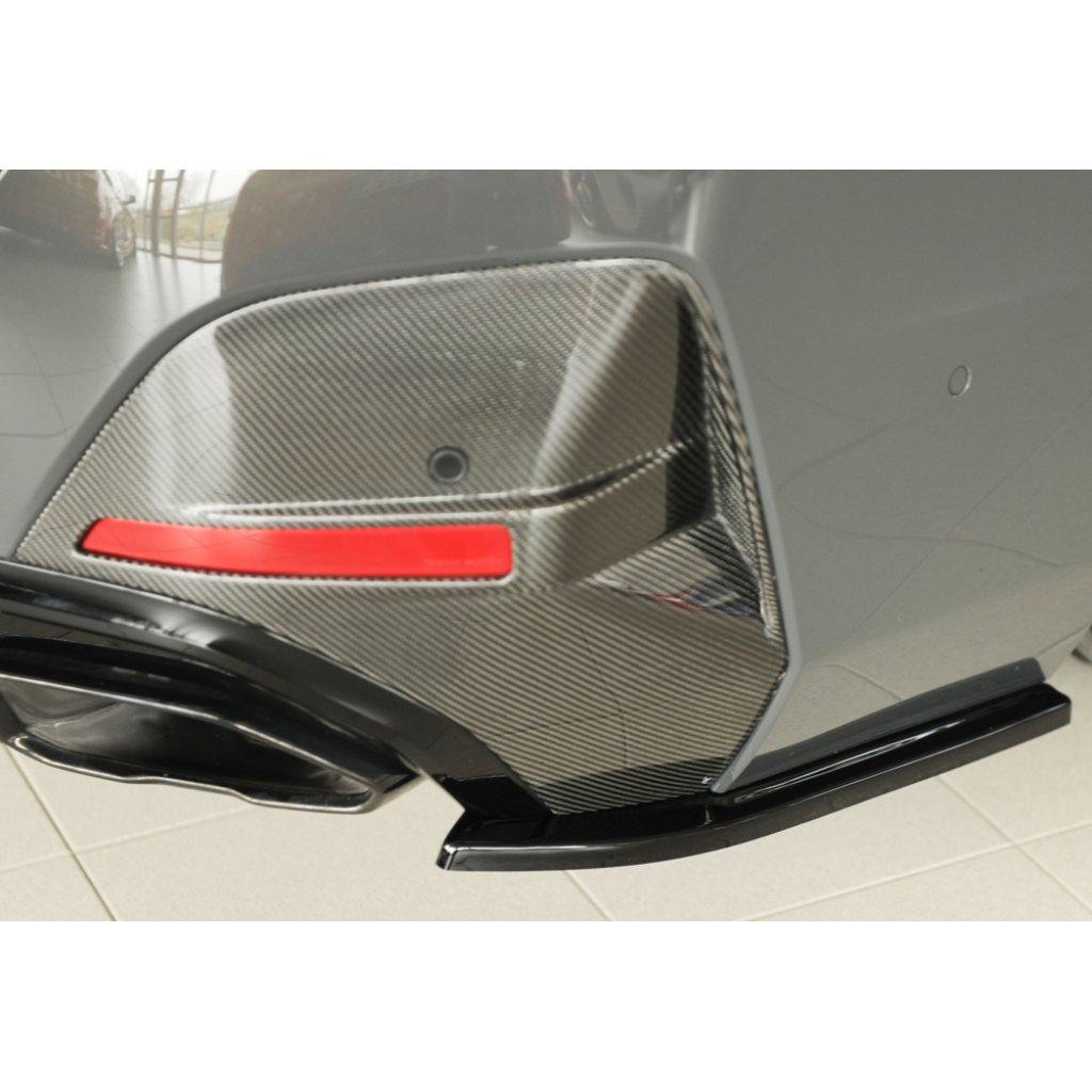 Rieger spoiler pod zadní nárazník na pravé straně pro BMW řada 4 G26 gran coupe (5-dvéř.) r.v. 07/20-, plast ABS lakovaný do černé lesklé barvy