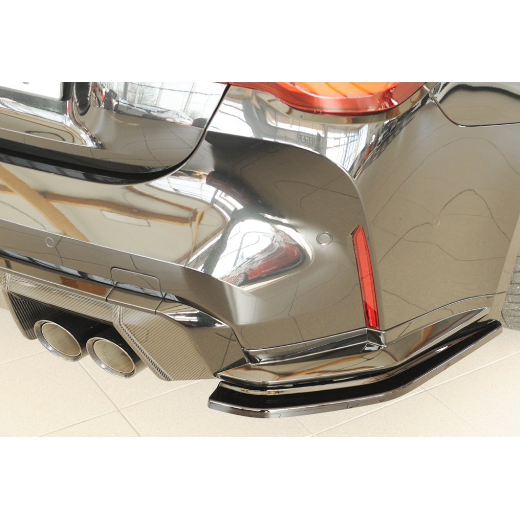 Rieger spoiler pod zadní nárazník na pravé straně pro BMW Řada 4 G82 M4 CSL G34MKS kupé r.v. 07/22-, plast ABS lakovaný do černé lesklé barvy