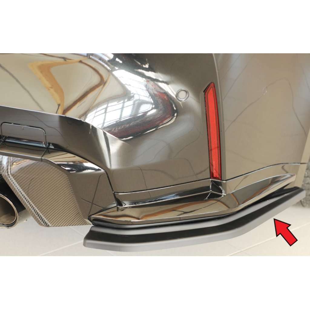 Rieger spoiler pod zadní nárazník na pravé straně pro BMW řada 4 G83 M4 kabriolet r.v. 06/21-, plast ABS bez povrchové úpravy