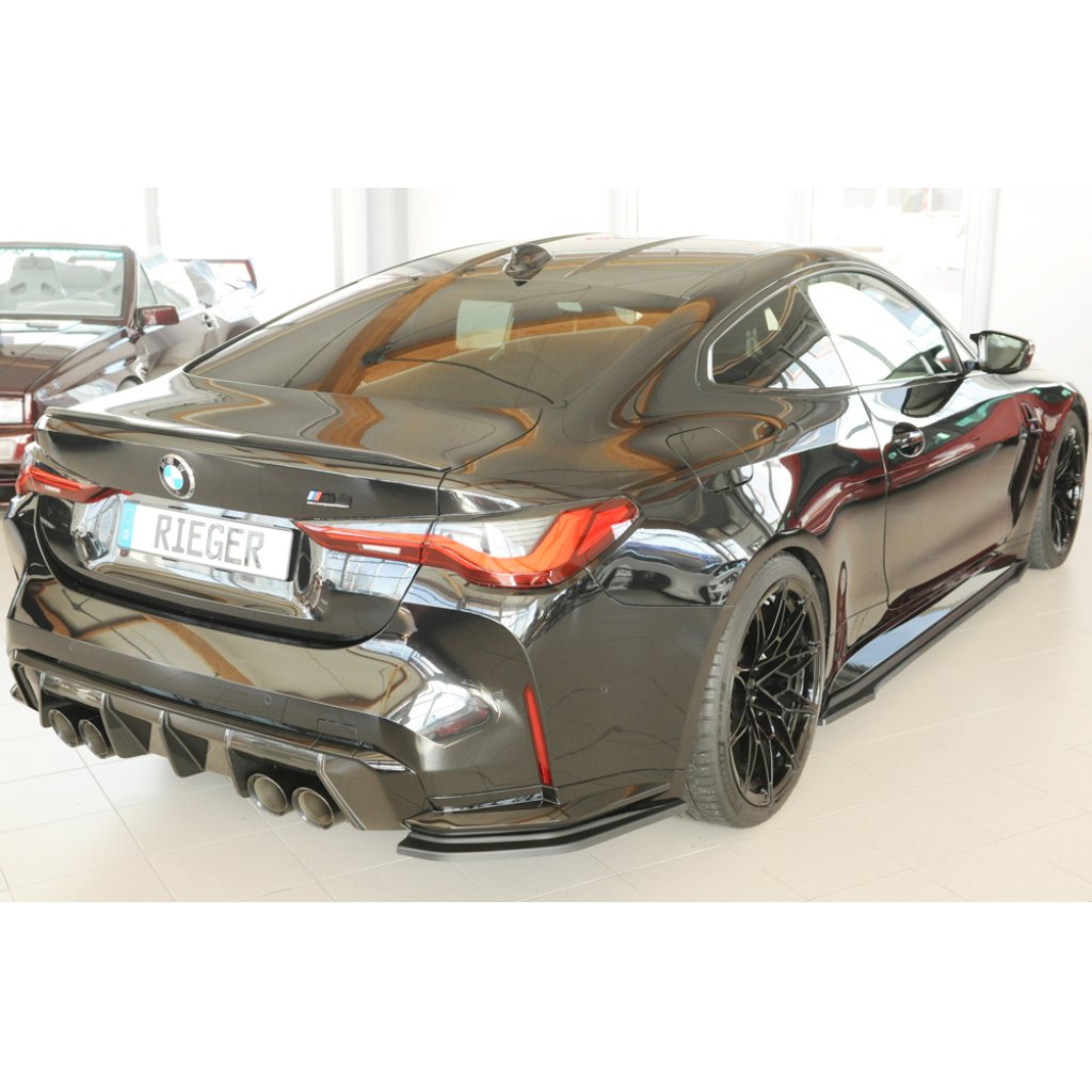 Rieger spoiler pod zadní nárazník na pravé straně pro BMW řada 4 G83 M4 kabriolet r.v. 06/21-, plast ABS bez povrchové úpravy