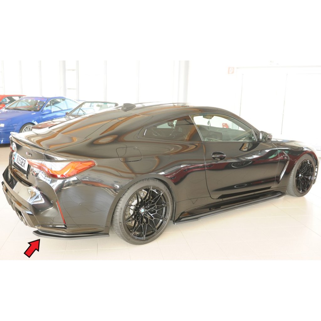 Rieger spoiler pod zadní nárazník na pravé straně pro BMW řada 4 G83 M4 kabriolet r.v. 06/21-, plast ABS bez povrchové úpravy