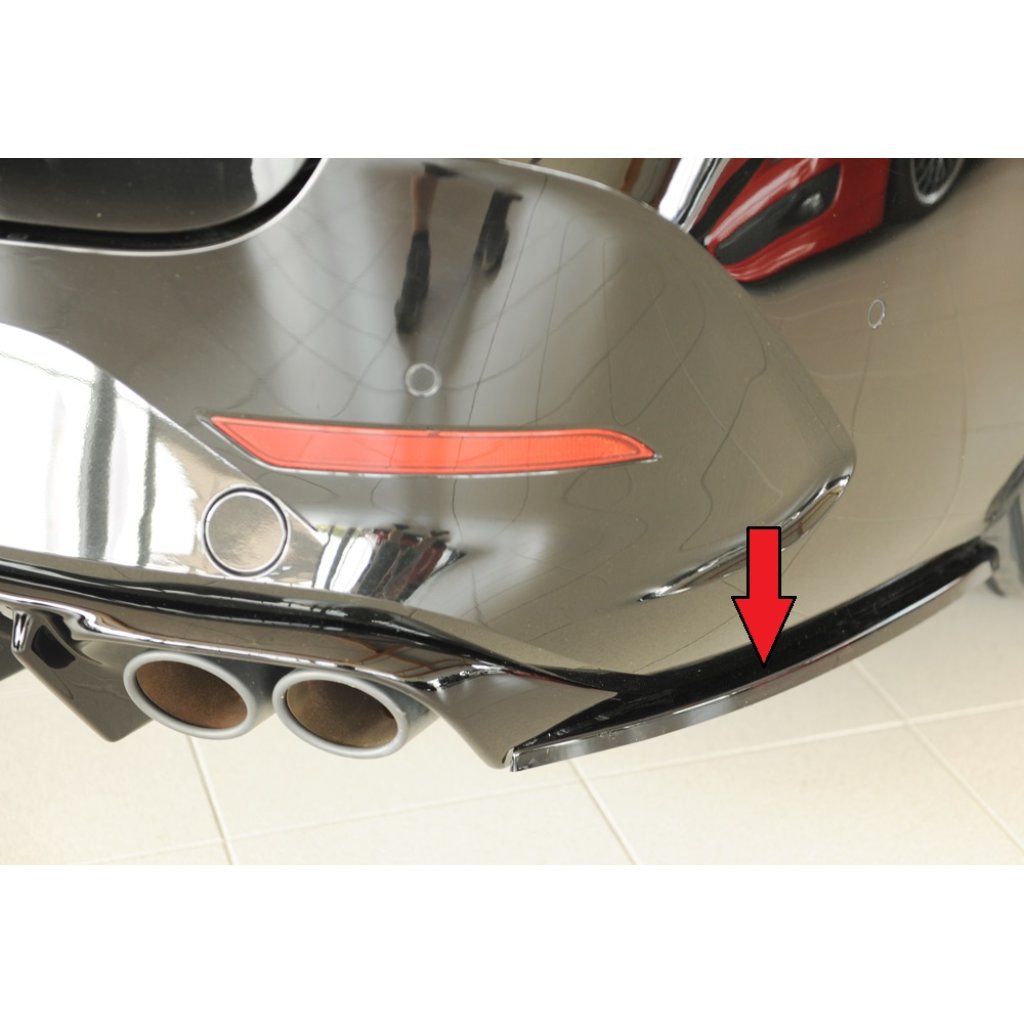 Rieger spoiler pod zadní nárazník na pravé straně pro Cupra Leon KL 5-dvéř. (ST/sportstourer) r.v. 09/20-, plast ABS lakovaný do černé lesklé barvy