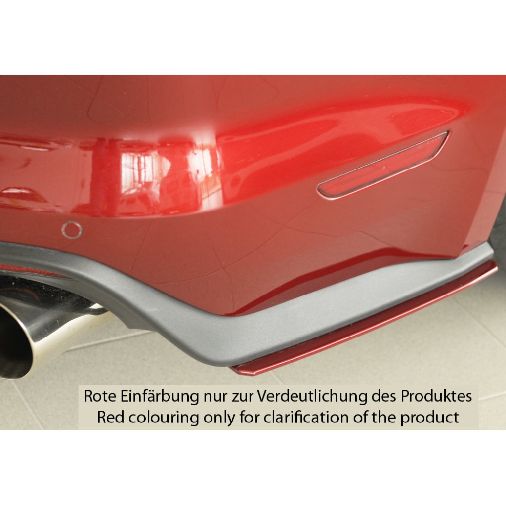 Rieger spoiler pod zadní nárazník na pravé straně pro Ford Mustang 6 LAE kabriolet, kupé před faceliftem r.v. 11/14-07/17, plast ABS bez povrchové úpravy