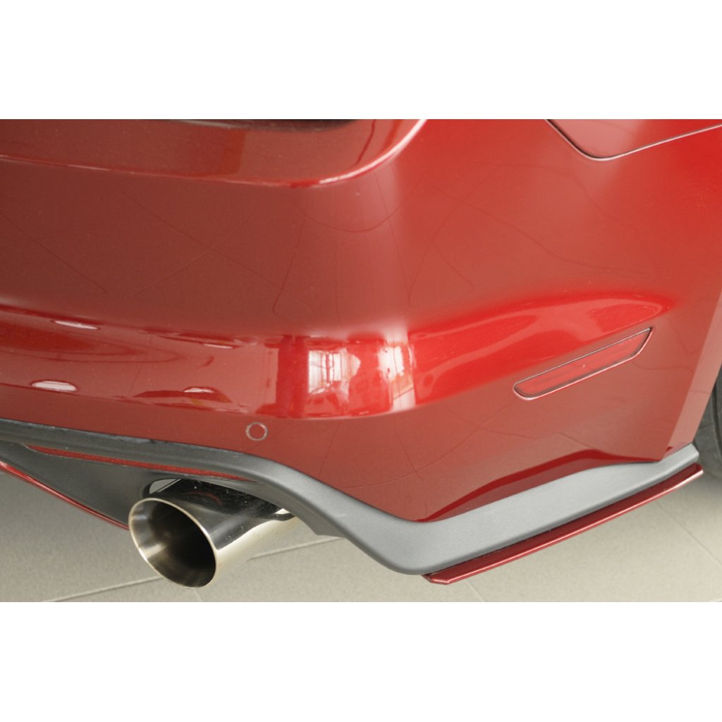 Rieger spoiler pod zadní nárazník na pravé straně pro Ford Mustang 6 LAE kabriolet, kupé před faceliftem r.v. 11/14-07/17, plast ABS bez povrchové úpravy