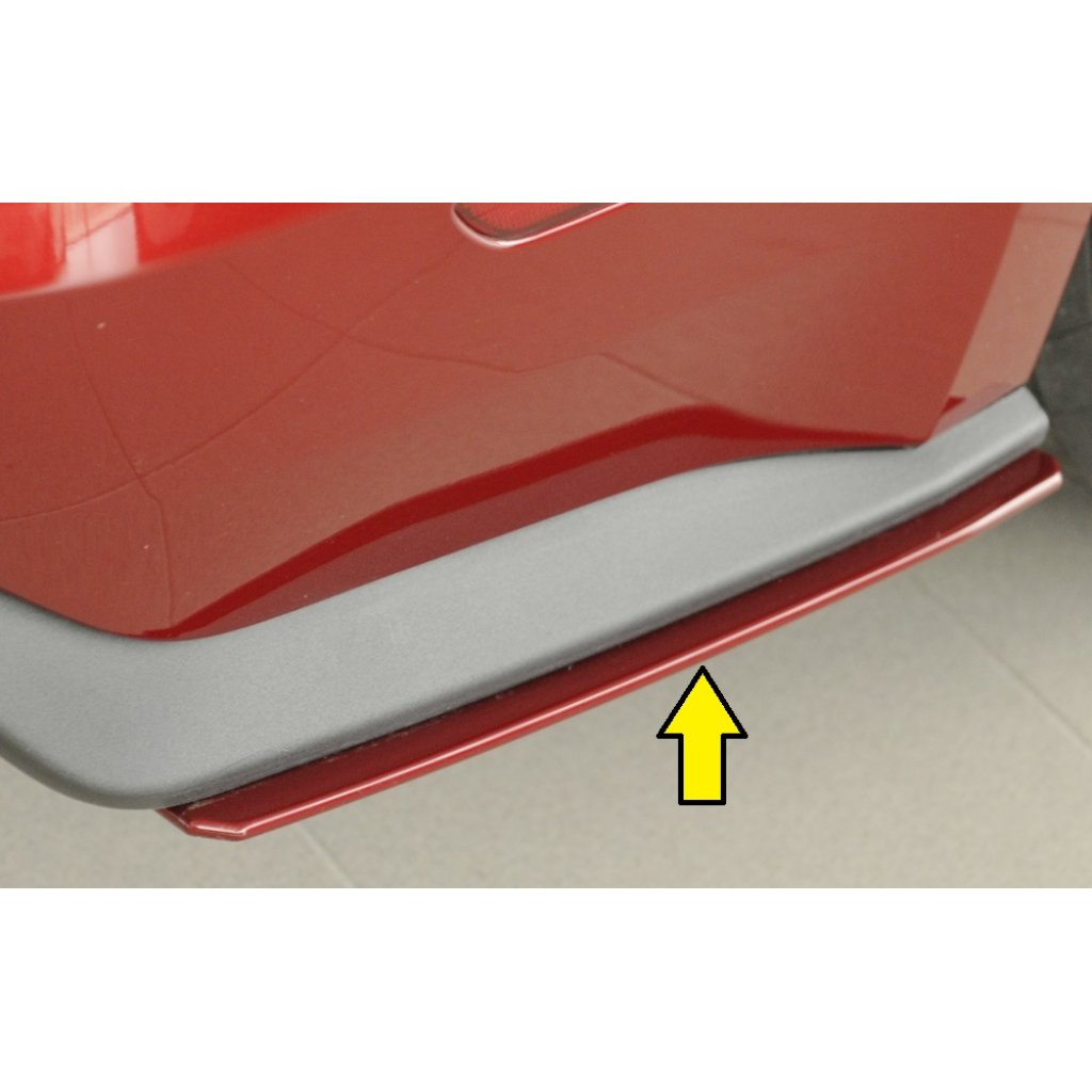 Rieger spoiler pod zadní nárazník na pravé straně pro Ford Mustang 6 LAE kabriolet, kupé před faceliftem r.v. 11/14-07/17, plast ABS bez povrchové úpravy