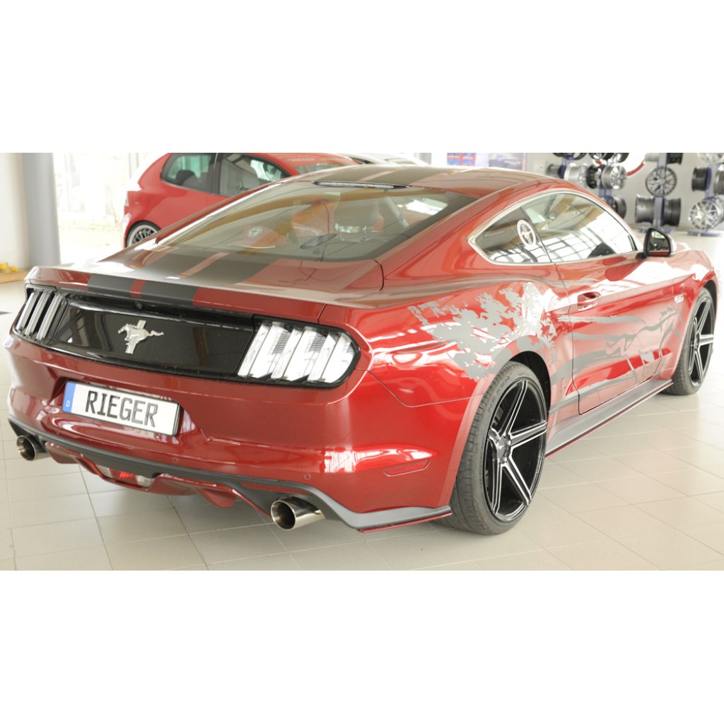 Rieger spoiler pod zadní nárazník na pravé straně pro Ford Mustang 6 LAE kabriolet, kupé před faceliftem r.v. 11/14-07/17, plast ABS bez povrchové úpravy