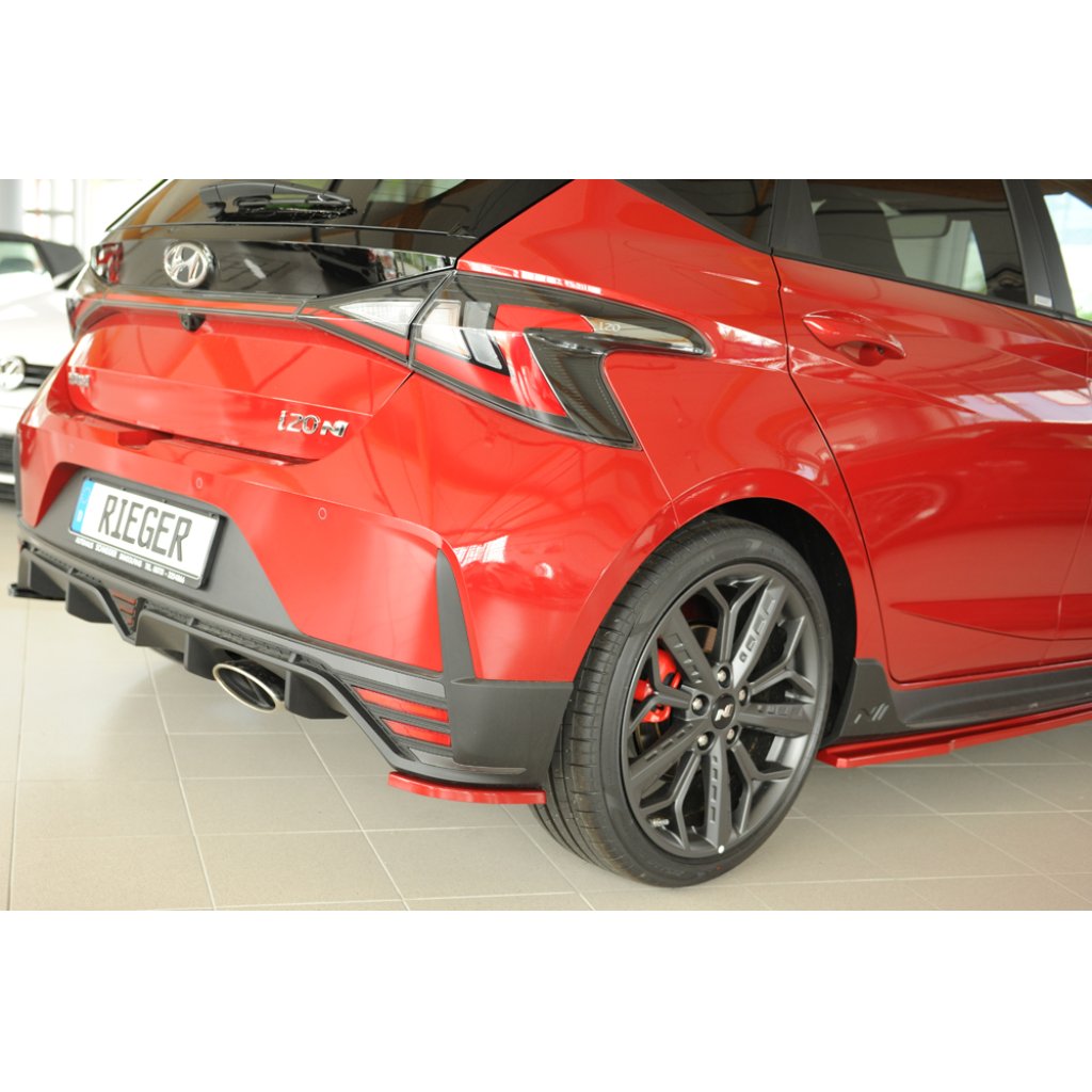 Rieger spoiler pod zadní nárazník na pravé straně pro Hyundai i20 N-Performance BC3 5-dvéř. (hatchback) r.v. 04/21-, plast ABS bez povrchové úpravy