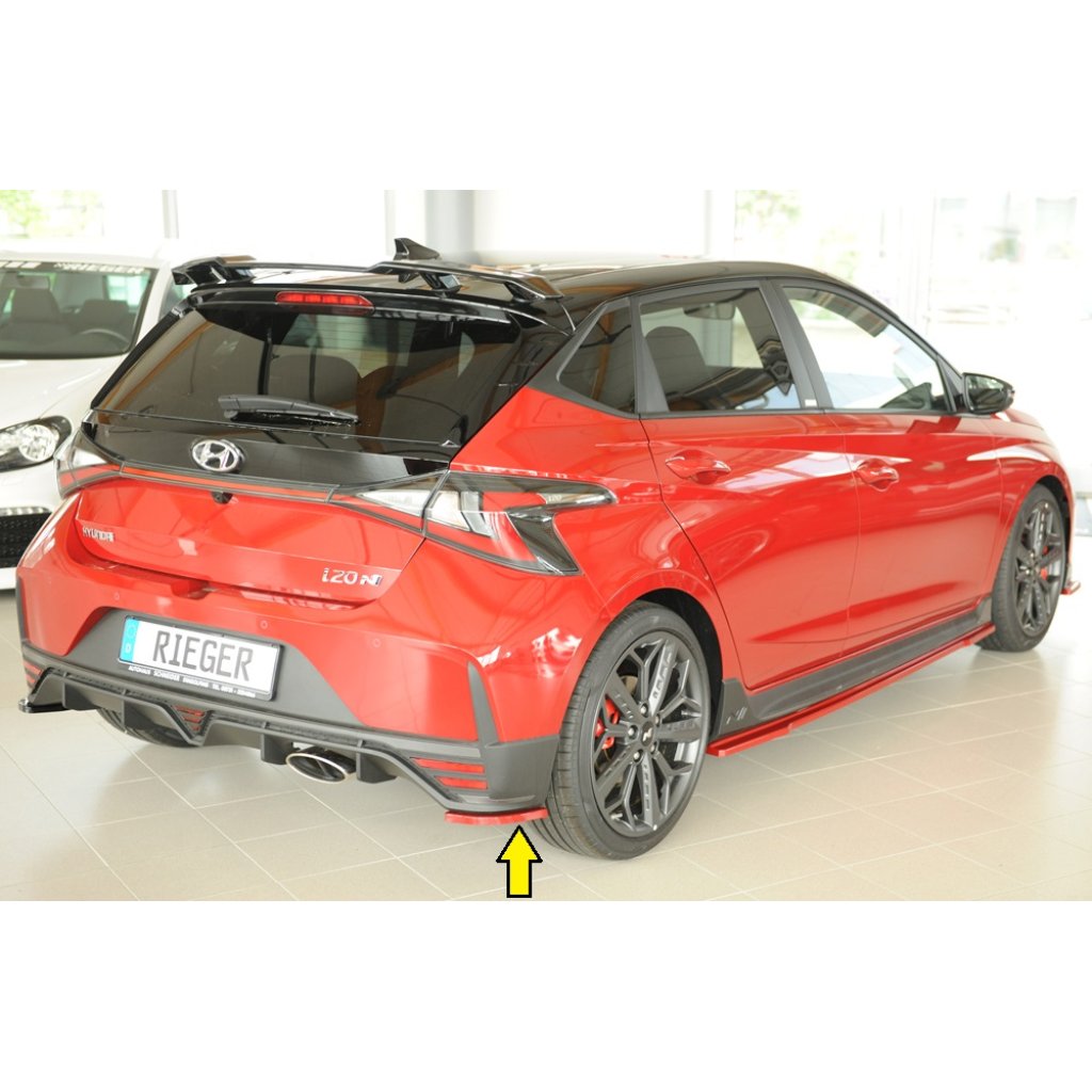 Rieger spoiler pod zadní nárazník na pravé straně pro Hyundai i20 N-Performance BC3 5-dvéř. (hatchback) r.v. 04/21-, plast ABS bez povrchové úpravy